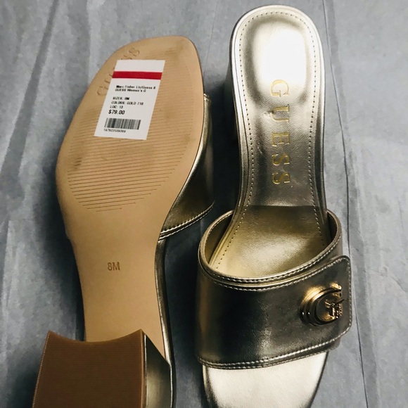 GUESS WOMEN GALLAI BLOCK HEEL SANDALS. CLASSY DESIGN FOR MODERN LOOKS. NEW SIZE8 - Picture 6 of 7